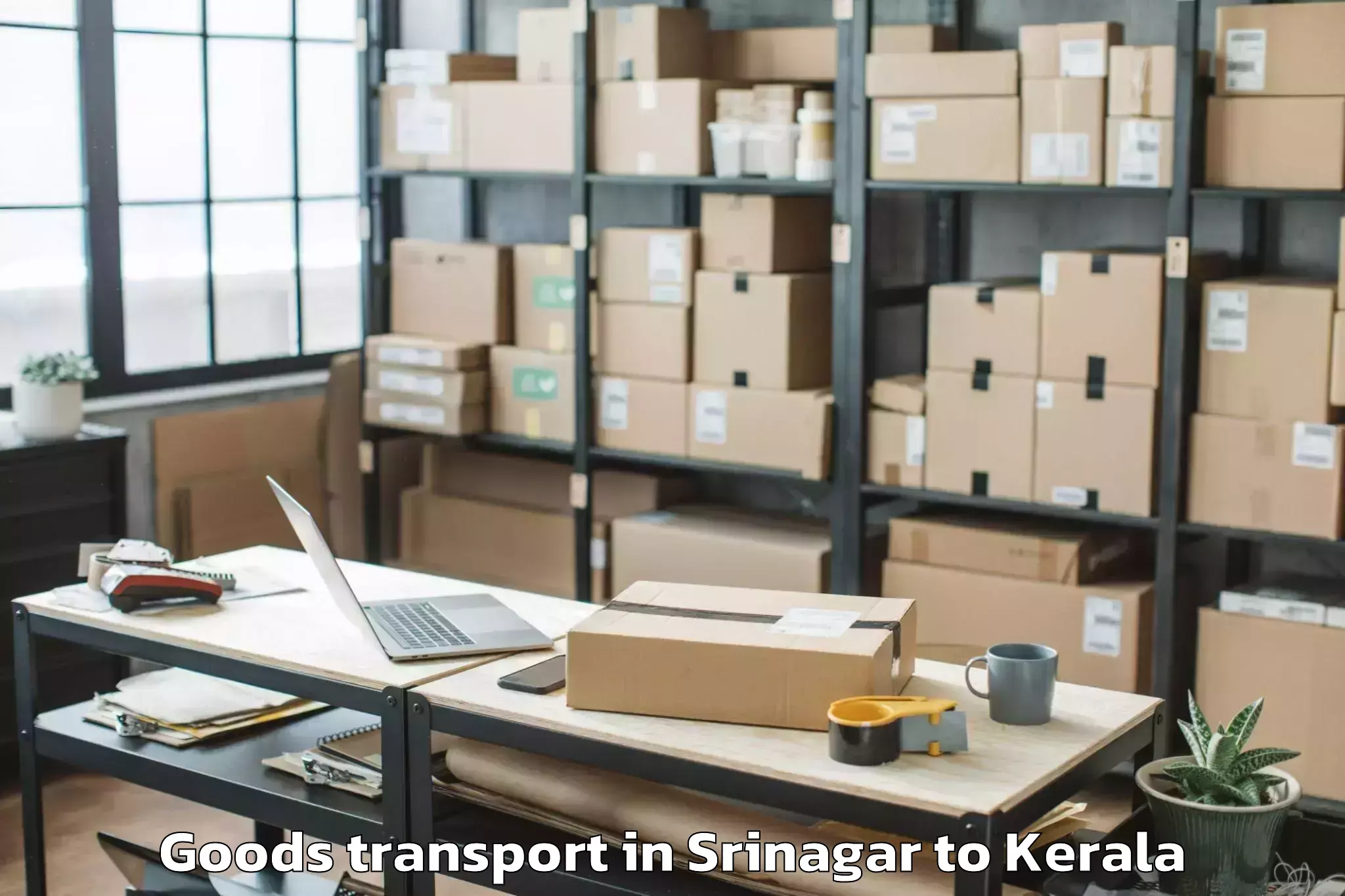 Book Your Srinagar to Marayoor Goods Transport Today